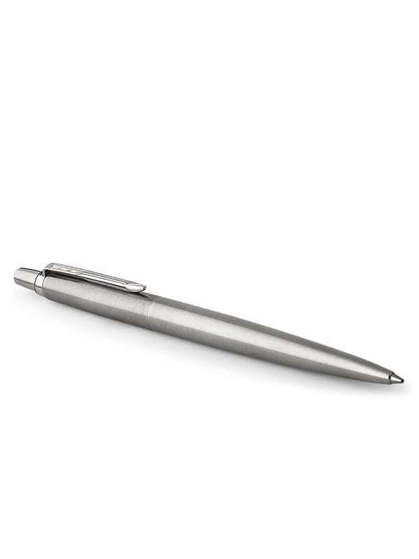 Parker Jotter Ballpoint Pen | Stainless Steel with Chrome Trim | Medium Point Blue Ink | Gift Box