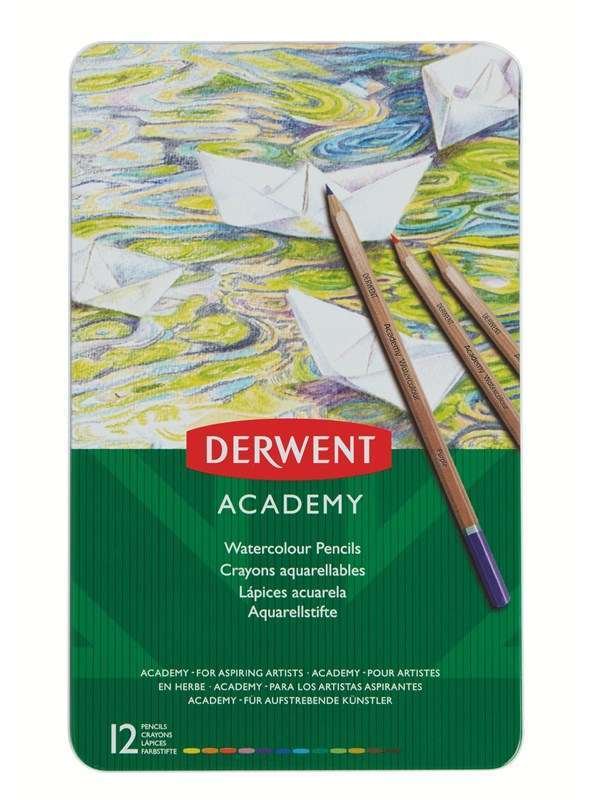 Derwent Vesivärikynät (12 kpl tinapakkauksessa)