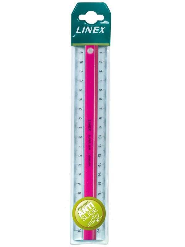 Linex Super Ruler 20 cm Acrylic Pinkki