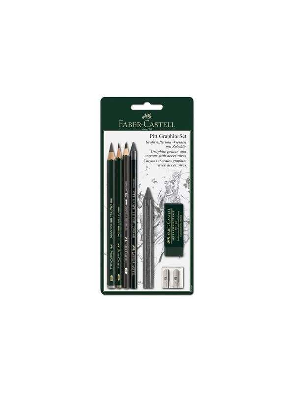 Faber-Castell Pitt Graphite -setti - liitu- ja kynäsarja - 5 kappaletta