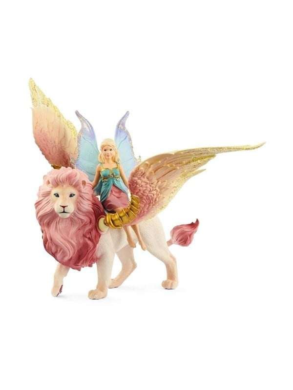Schleich Lentävä keiju siivekkään leijonan selässä