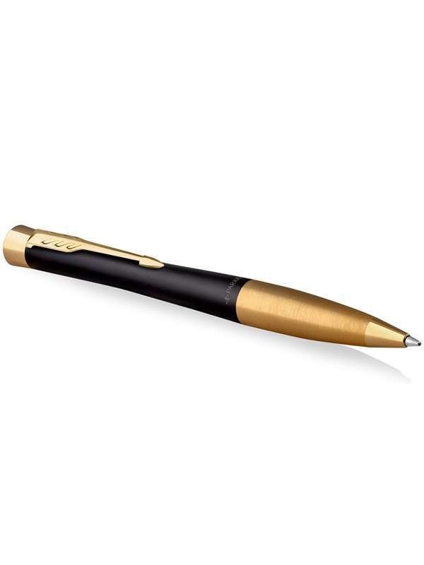 Parker Urban Twist Ballpoint Pen | Muted Black with Gold Trim | Medium Point Blue Ink Refill | Gift Box