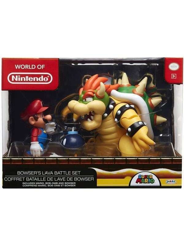 Jakks Super Mario 4 tuuman Mario vs. Bowser -figuurisetti