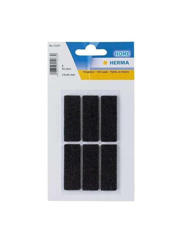 HERMA Protectiv feltpads Musta 15 x 45 mm