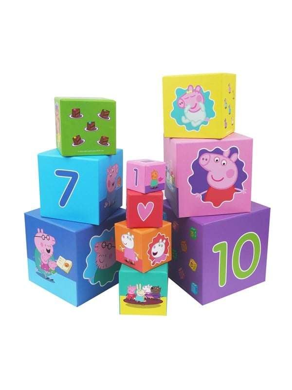 Barbo Toys Peppa Possu pinottavat kuutiot (10 kuutiota)