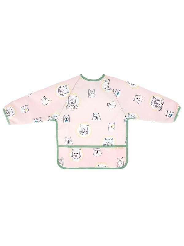 Badabulle Long Sleeves Bib - Pink