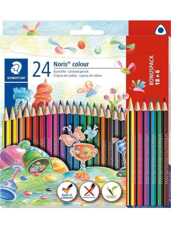 Staedtler Noris Triangular color pencils assorted colours 18+6