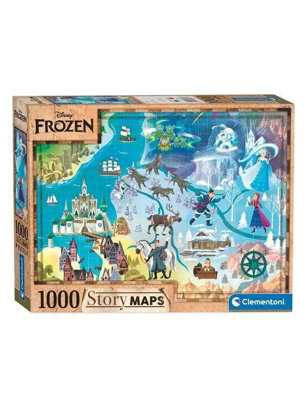 Clementoni Puzzle 1000 palaa Tarinakartat Jäädytetty Lattia Lattia