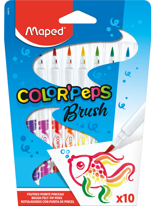 Maped Color'Peps Brush Felt-pens x10