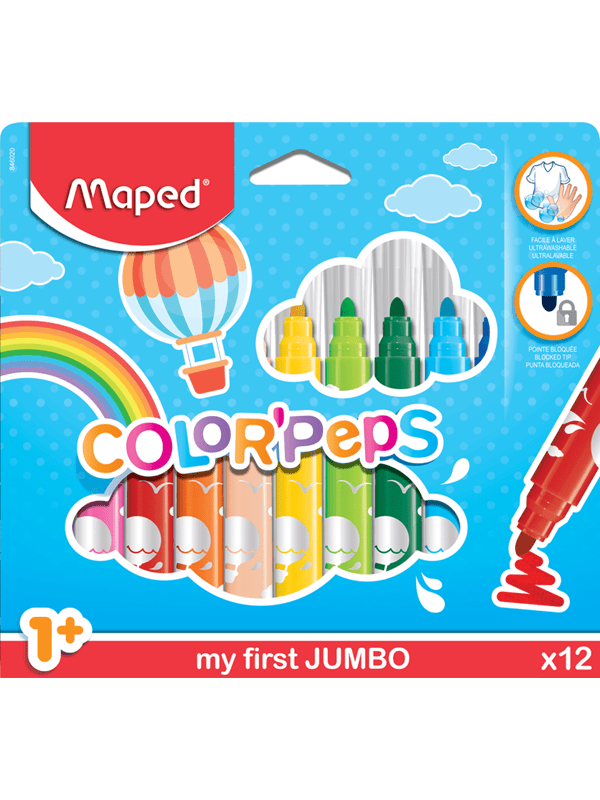 Maped Color'Peps Minun ensimmäiset jättikokoiset huopakynät x12