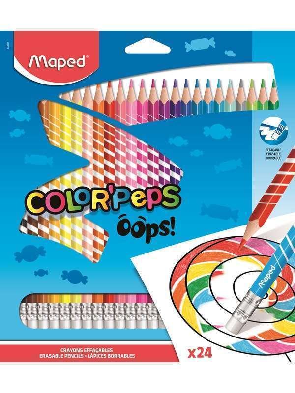 Maped Color'Peps Oops Erasable Väri pencils x24