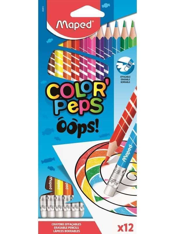 Maped Color'Peps Oops Erasable Väri pencils x12