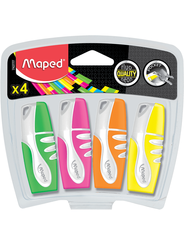Maped Fluo'Peps Pocket Soft -korostuskynät x4