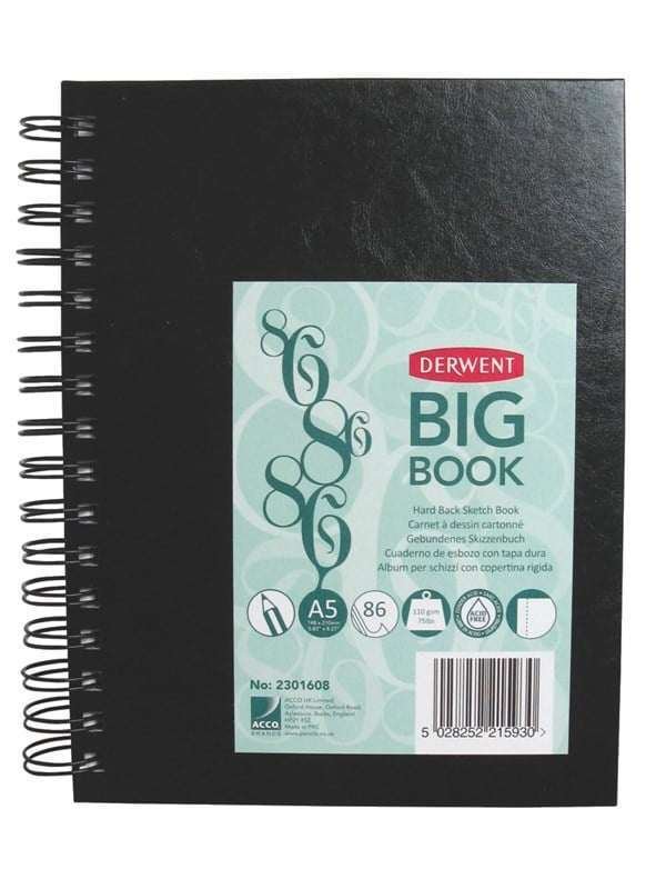 Derwent Luonnoskirja Big Book A5 kierresidonta