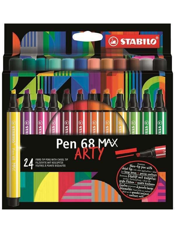 STABILO Pen 68 Max Arty wallet of 24 pens