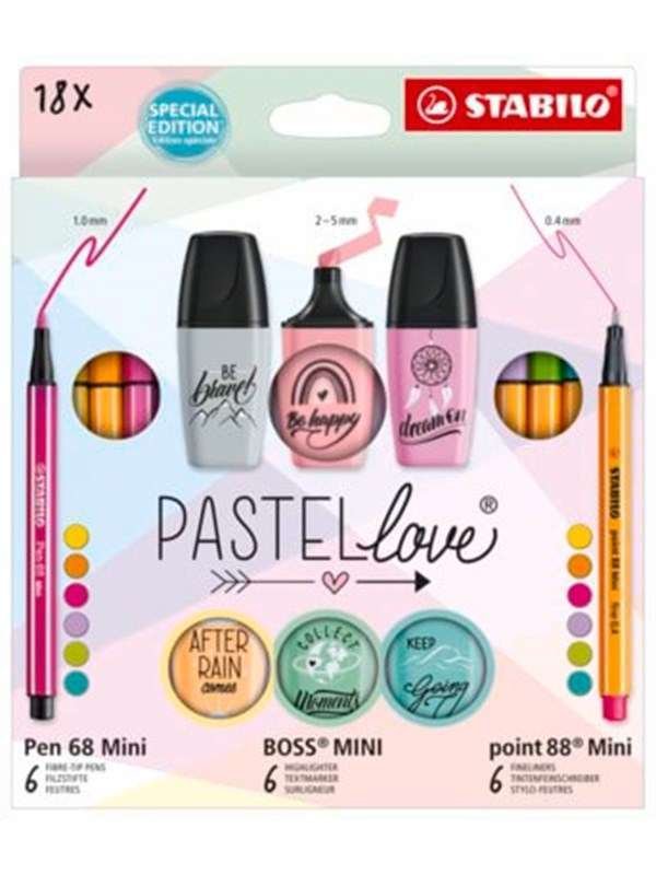 STABILO Pastel Love set of 18 ass. pens