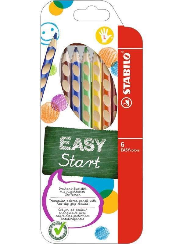 STABILO colored pencils EASYCOLOR L 6-STK ASS. For lefthanded