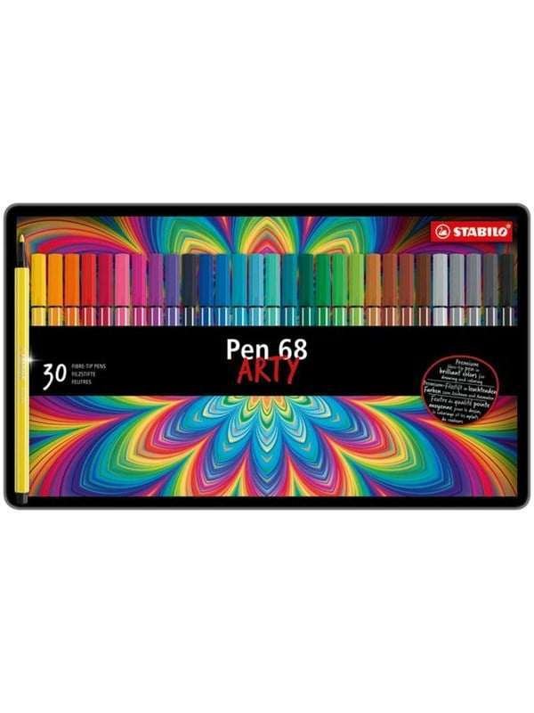 STABILO Pen 68 Arty metal tin of 30 colors