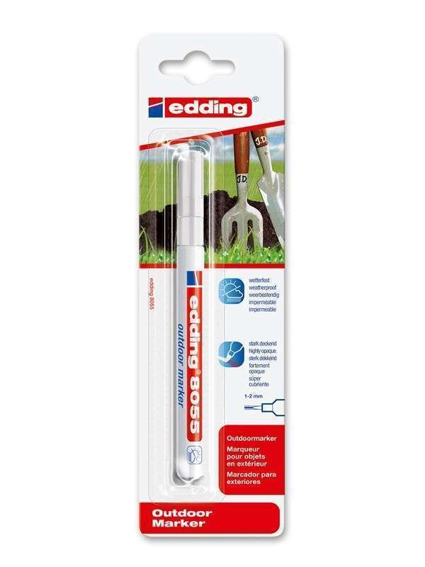 Edding e-8055 outdoor marker Valkoinen