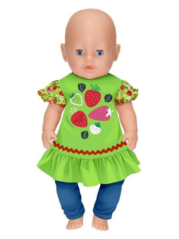 Dolly Moda Dress+Leggings Strawberry 43cm