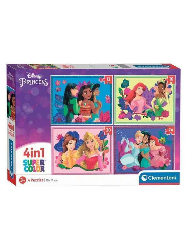 Clementoni Puzzles Disney Princess 4in1 Lattia