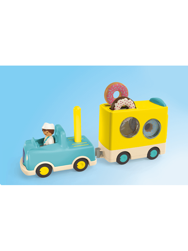 Playmobil 1.2.3 - Junior hullu donitsiauto pinoamis- ja lajitteluominaisuudella