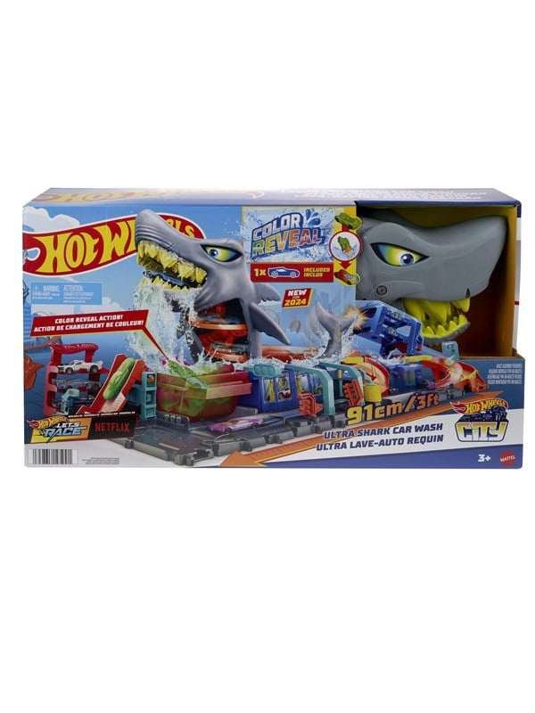 Hot Wheels City Ultra Shark Car Wash