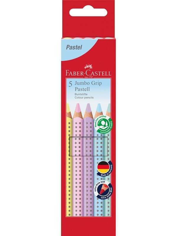 Faber-Castell Col. pencil Jumbo Grip Pastel box 5x