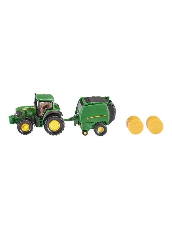 SIKU Siku John Deere -traktori pyöröpaalaimella