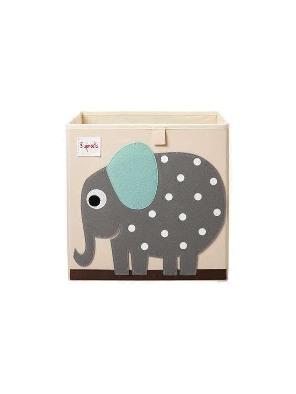 3 Sprouts Storage Box - Gray Elephant