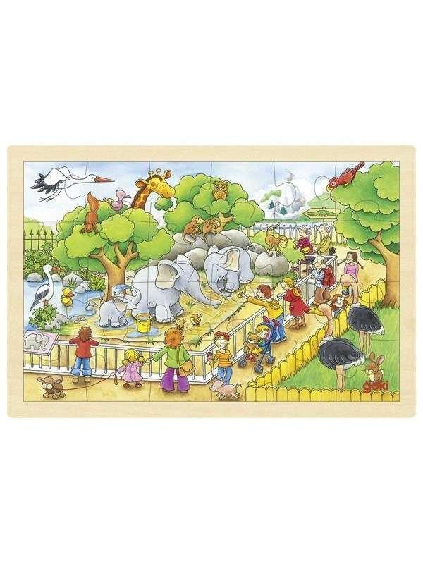 Goki Jigsaw puzzle 24 pcs - Visit at the Zoo Puu
