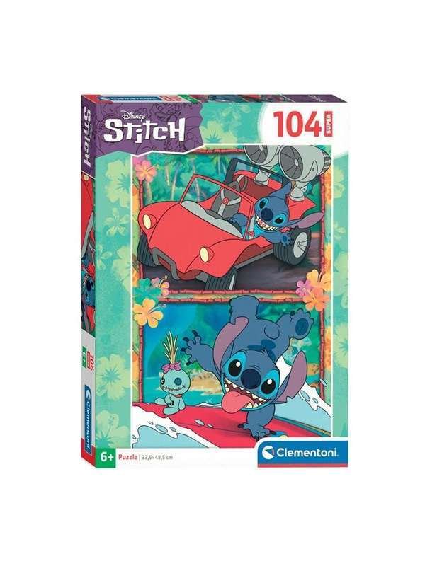 Clementoni Jigsaw Puzzle Super Color Disney Stitch 104pcs. Lattia