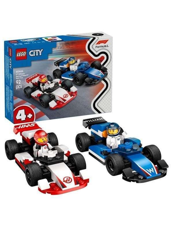 LEGO City 60464 F1®-kilpa-autot Williams Racing ja Haas F1®