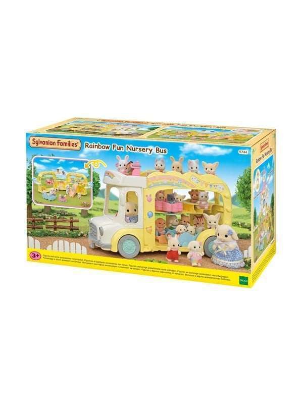 Sylvanian Families 3-kerrosbussi leikkipuistolla