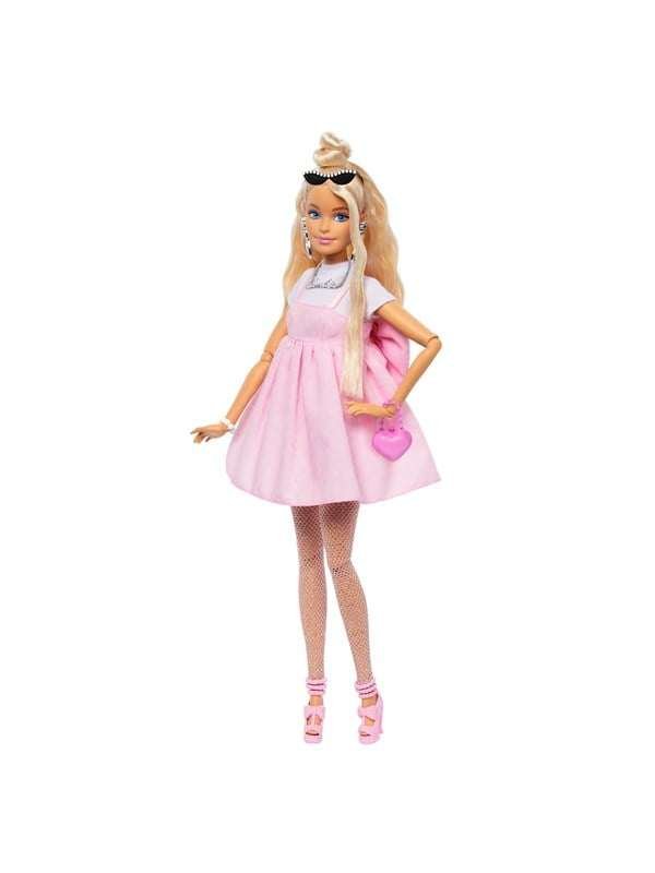 Barbie Deluxe Style Doll #3 in Pastel Pink Dress with Oversized Bow and Blode Hair