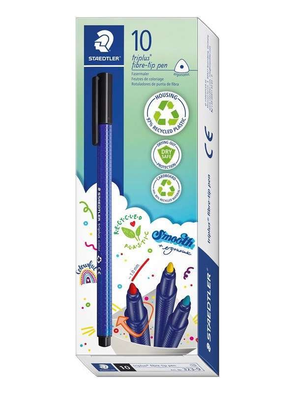 Staedtler Fibre-tip pen triplus color rPP.10 pcs red