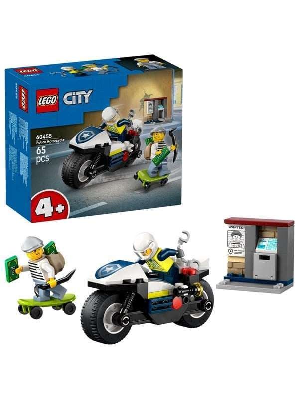 LEGO City 60455 Takaa-ajo poliisimoottoripyörällä