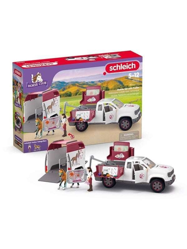 Schleich Liikkuva eläinlääkäri perävaunulla