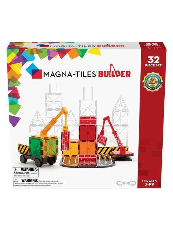 Magna-Tiles Builder 32-Piece Magnetic Building Set