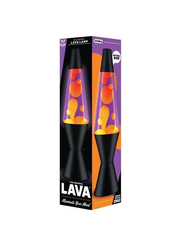 Lava Lamp 37 cm Orange/Purple Black Base