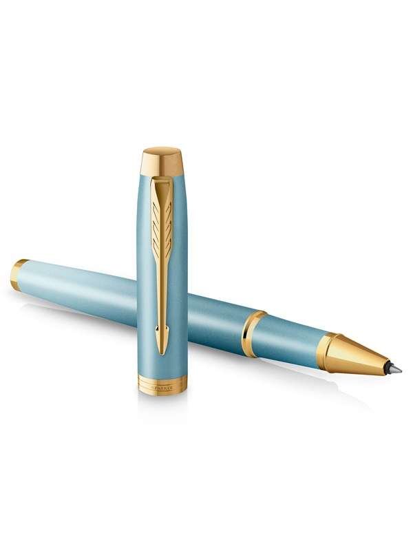 Parker IM Writing Rituals Rollerball Pen | Turquoise Green Finish with Gradient | Gold Trims | Fine Point | Black Ink | Gift Box