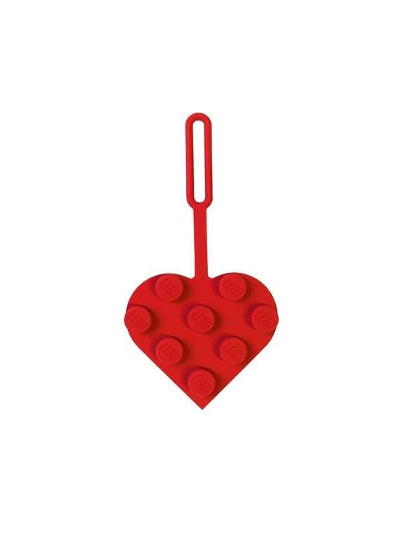 Euromic LEGO® Bag Tag/Luggage tag Brick Heart Red