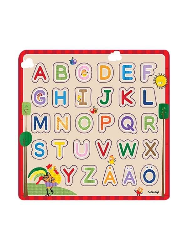 Barbo Toys Classic Wooden ABC Puzzle (Swedish)