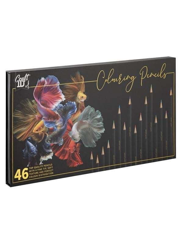 Craft Sensations Colouring pencil set 46 pcs in box with magnet