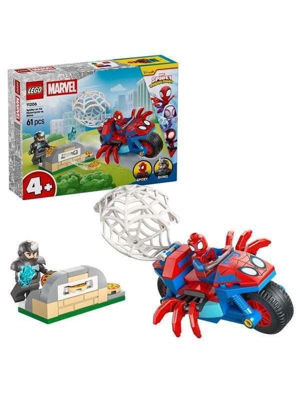 LEGO Spidey 11206 Spidey jahtaa Rhinoa moottoripyörällään