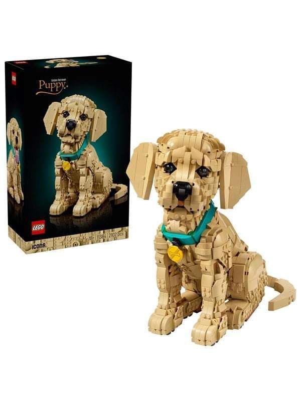 LEGO Icons 11384 Kultaisen noutajan pentu