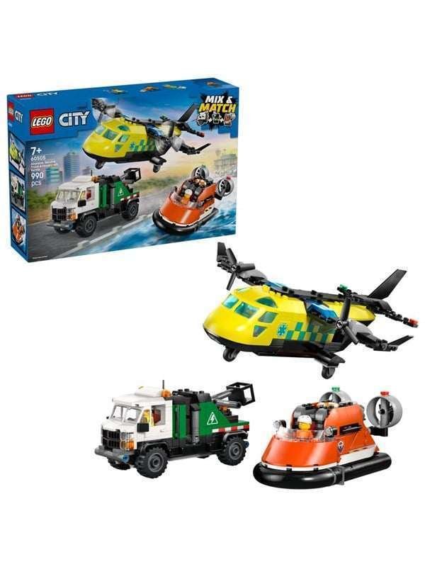 LEGO City 60505 Lentokone, huoltoauto ja ilmatyynyalus
