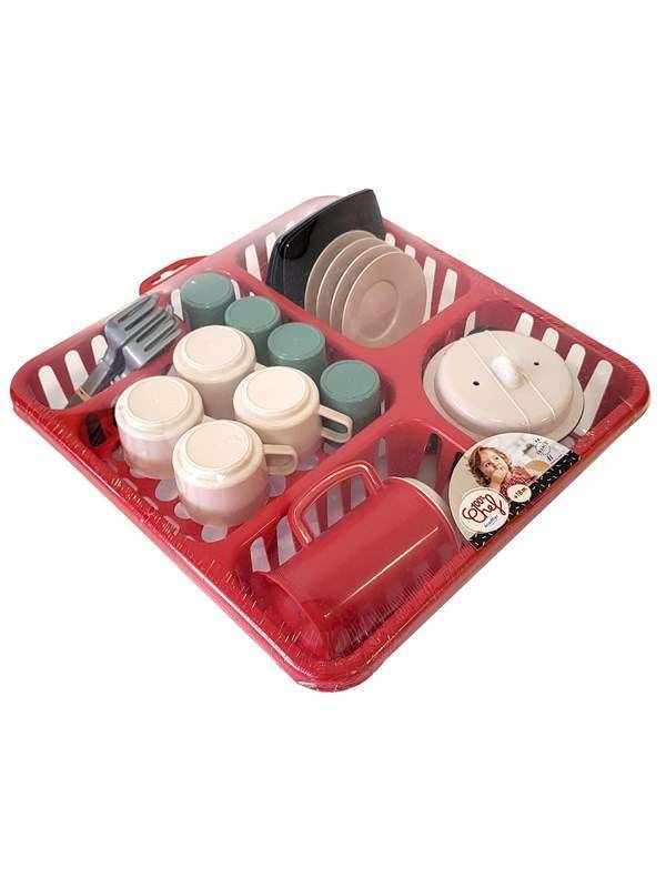 Ecoiffier Colorful Dish Draining Rack with Accessories 30cm