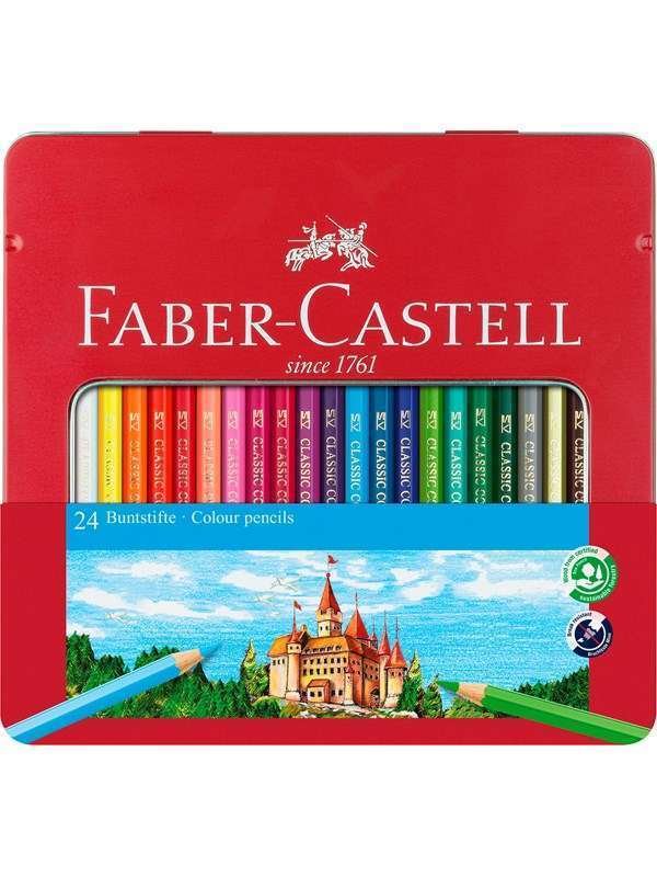Faber-Castell Colour pencils hexagonal tin 24x window
