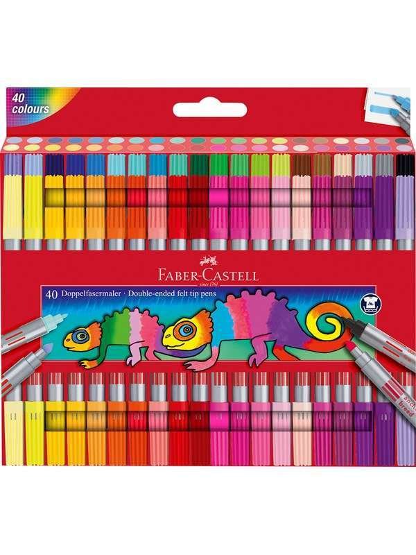 Faber-Castell Double fibre-tip pen set 40x